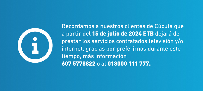 Información regulatoria servicios y procesos ETB.